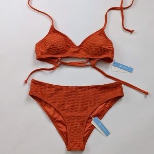Cupshe Textured Bikini Swim Suit Set
